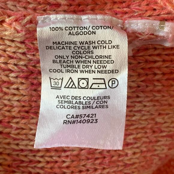 LOFT Pink Pullover Sweater Short Hi Low Bottom Long Sleeve Ribbed Detail Size XS - Picture 10 of 14